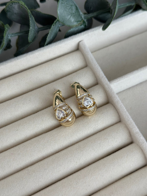 Dört Şeritli Damla Küpe