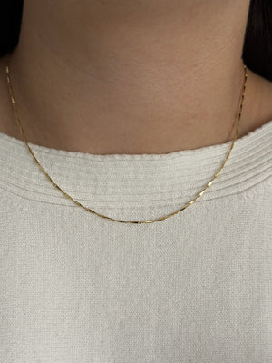 Düz Lea Zincir Kolye