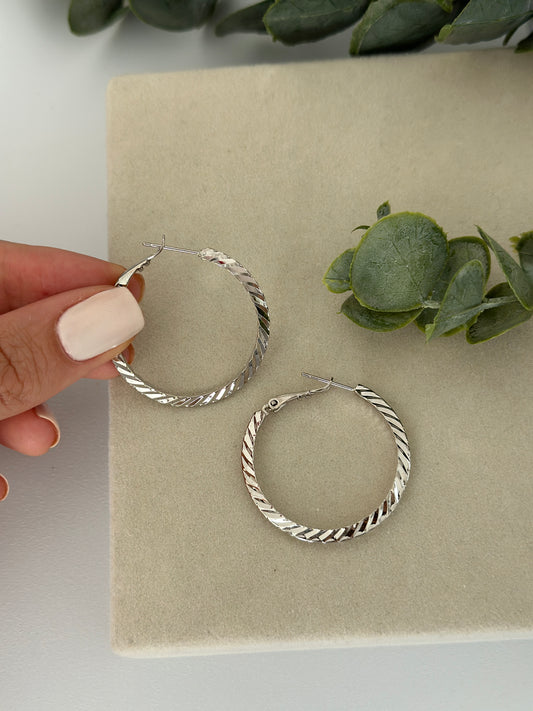 Silver Ribbo Küpe
