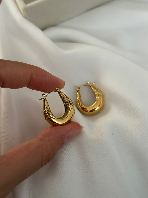 Çelik Vintage Halka Küpe