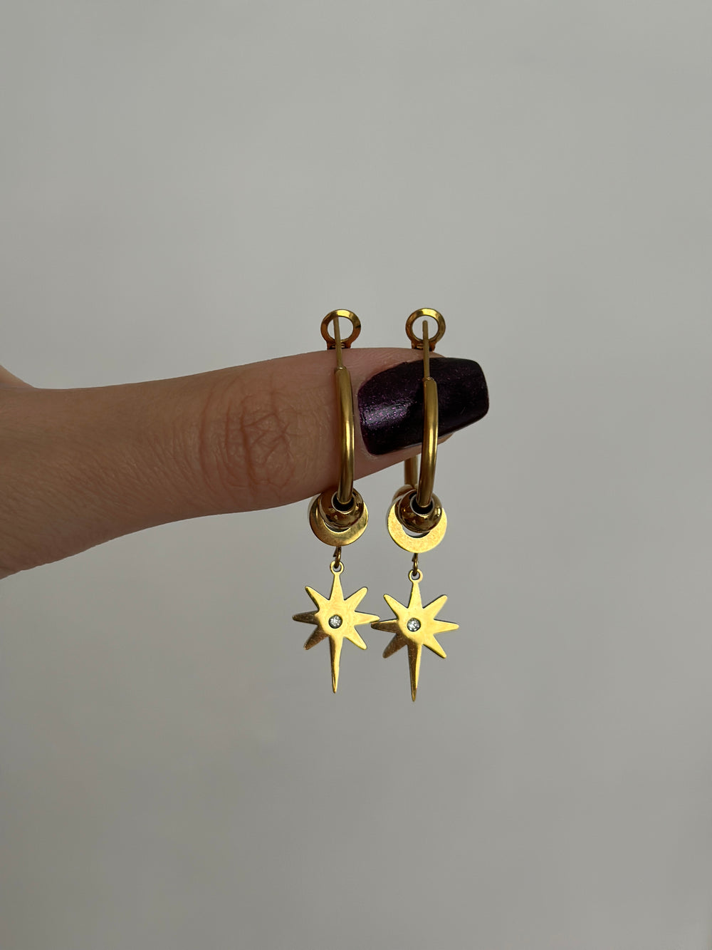 Çelik Charmlı Küpe