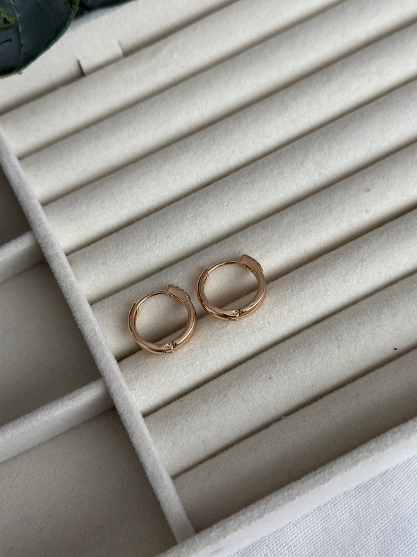 Rose Mini Taş Detay Küpe