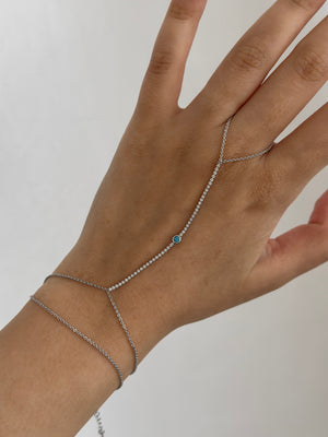 Silver Mavi Taş Detay Şahmeran