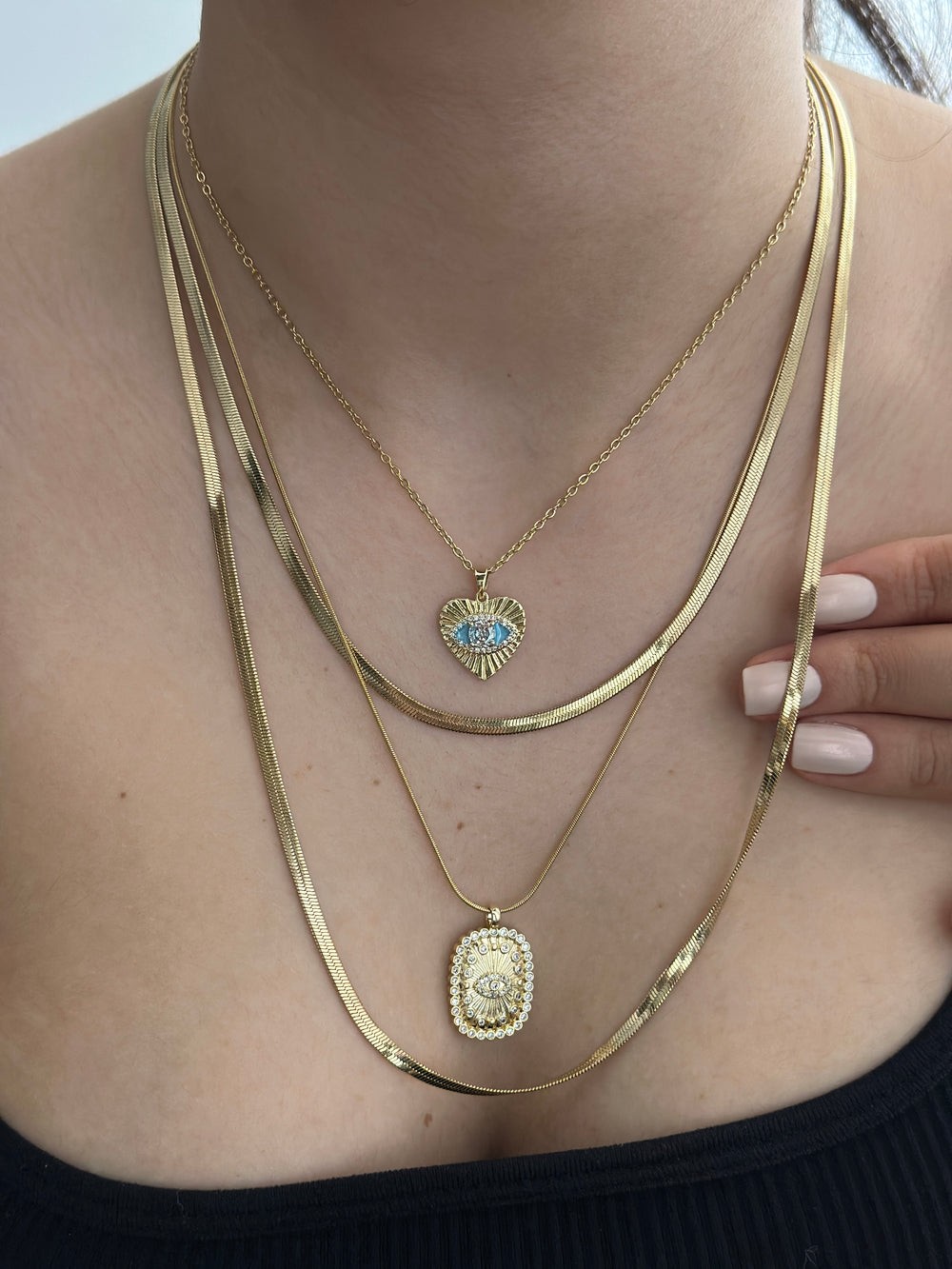 Mavi Kalp 4’lü Kolye