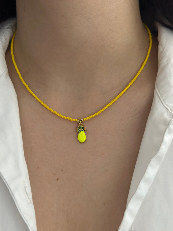 Sarı Ananas Kolye