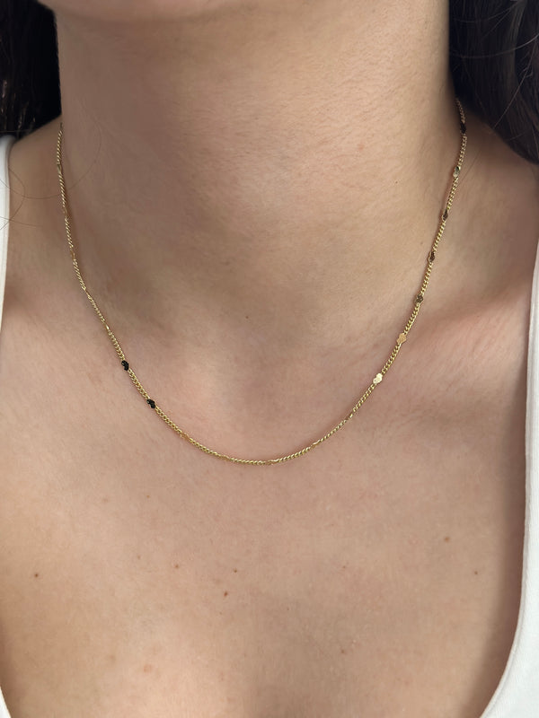 Araları Kalp Ezme Zincir Kolye