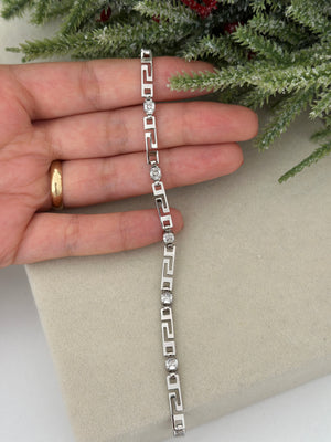 İnce Taş Detaylı Labirent Bileklik