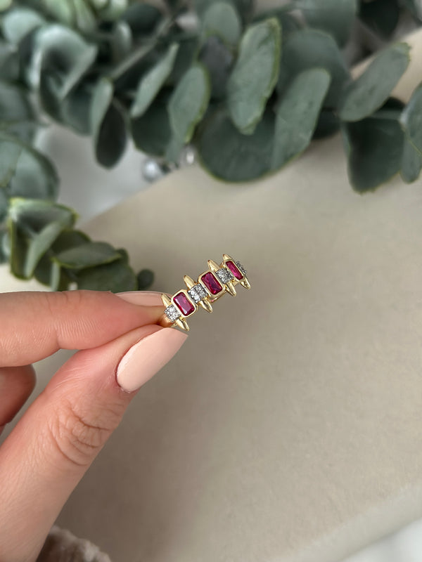 Çelik Pembe Ashley Yüzük