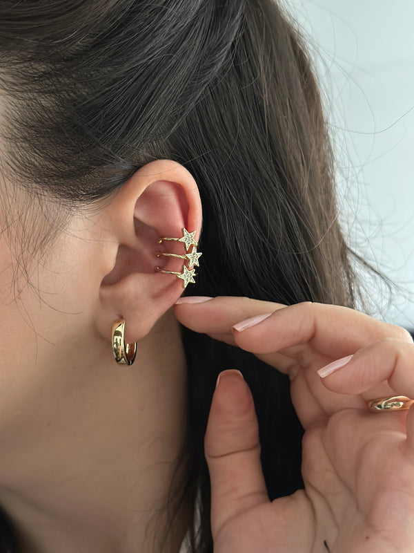 Yıldızlı Kıkırdak Küpe