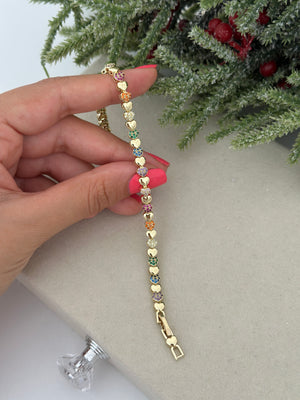 Vip Renkli Kalpli Bileklik