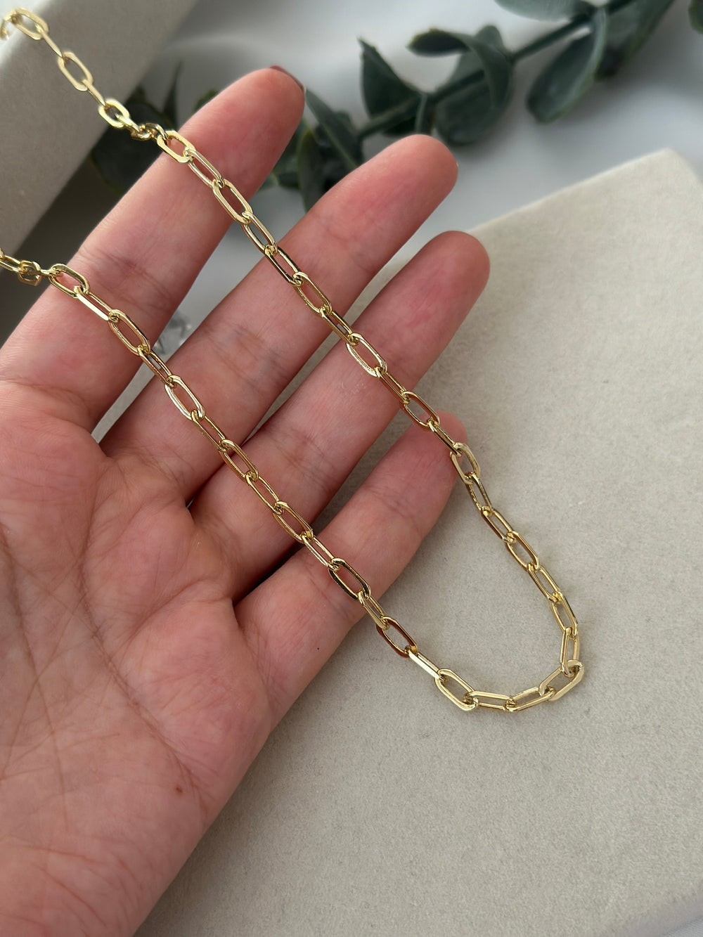 Oval Ataç Kolye 45cm