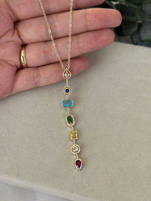 Renkli Taş Y Kolye