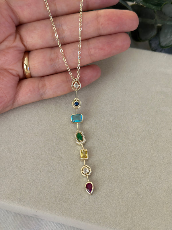 Renkli Taş Y Kolye