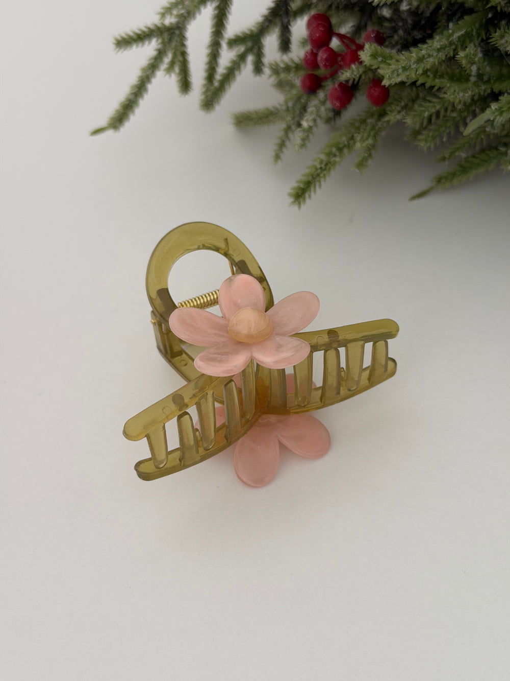 Pembe Çiçekli Toka