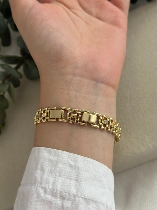 Taşlı Örme Hasır Bileklik