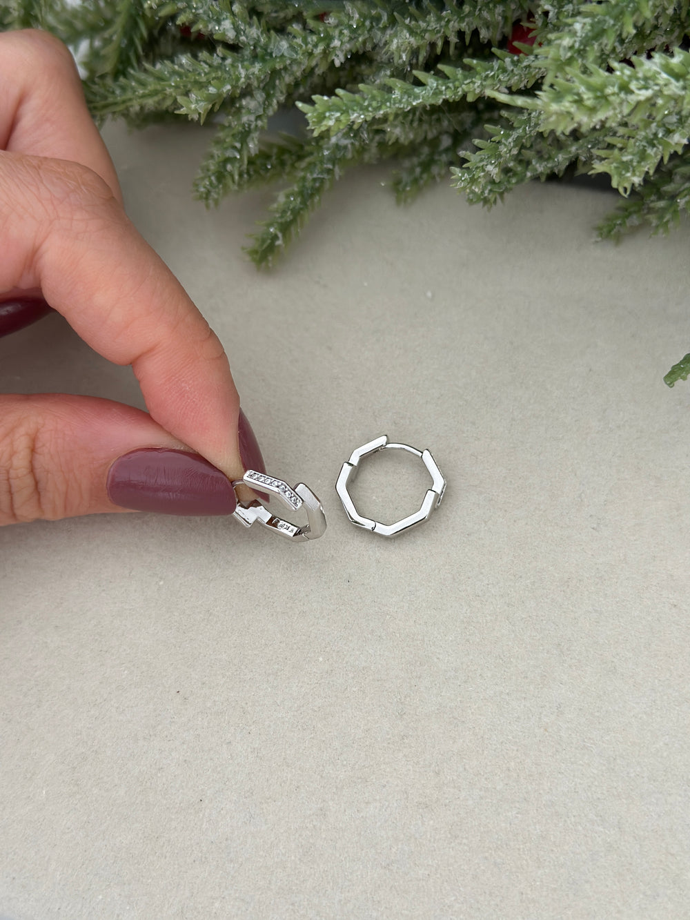 Mini Zikzak Silver Küpe