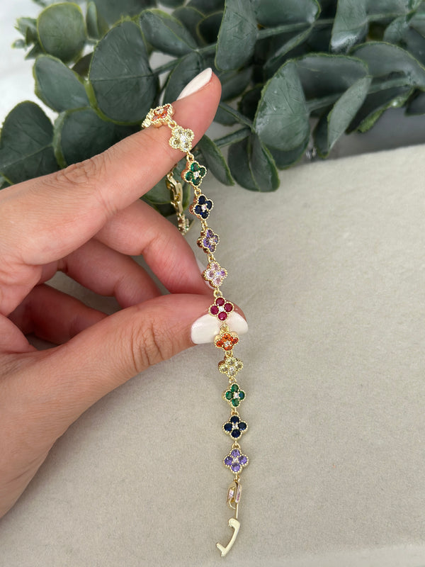 Renkli Çiçekli Vip Bileklik