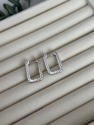 Silver Dikey Sia Küpe