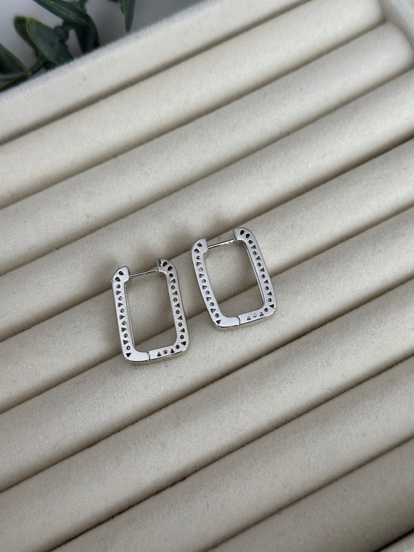 Silver Dikey Sia Küpe