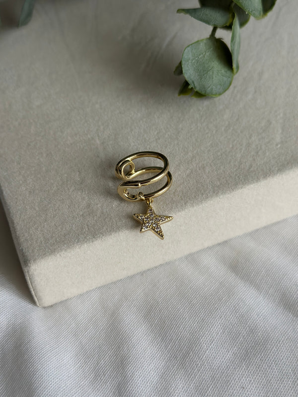 Yıldız Uçlu Kıkırdak Küpe