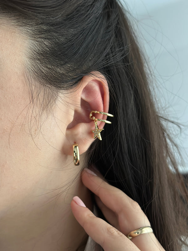 Yıldız Uçlu Kıkırdak Küpe