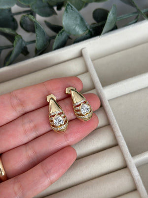 Dört Şeritli Damla Küpe