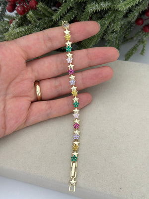 Vip Yıldız Aralıklı Bileklik