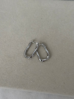 Silver Dikey Sarmal Küpe