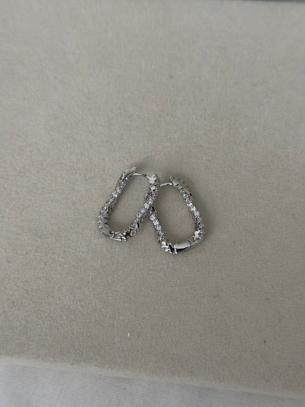 Silver Dikey Sarmal Küpe