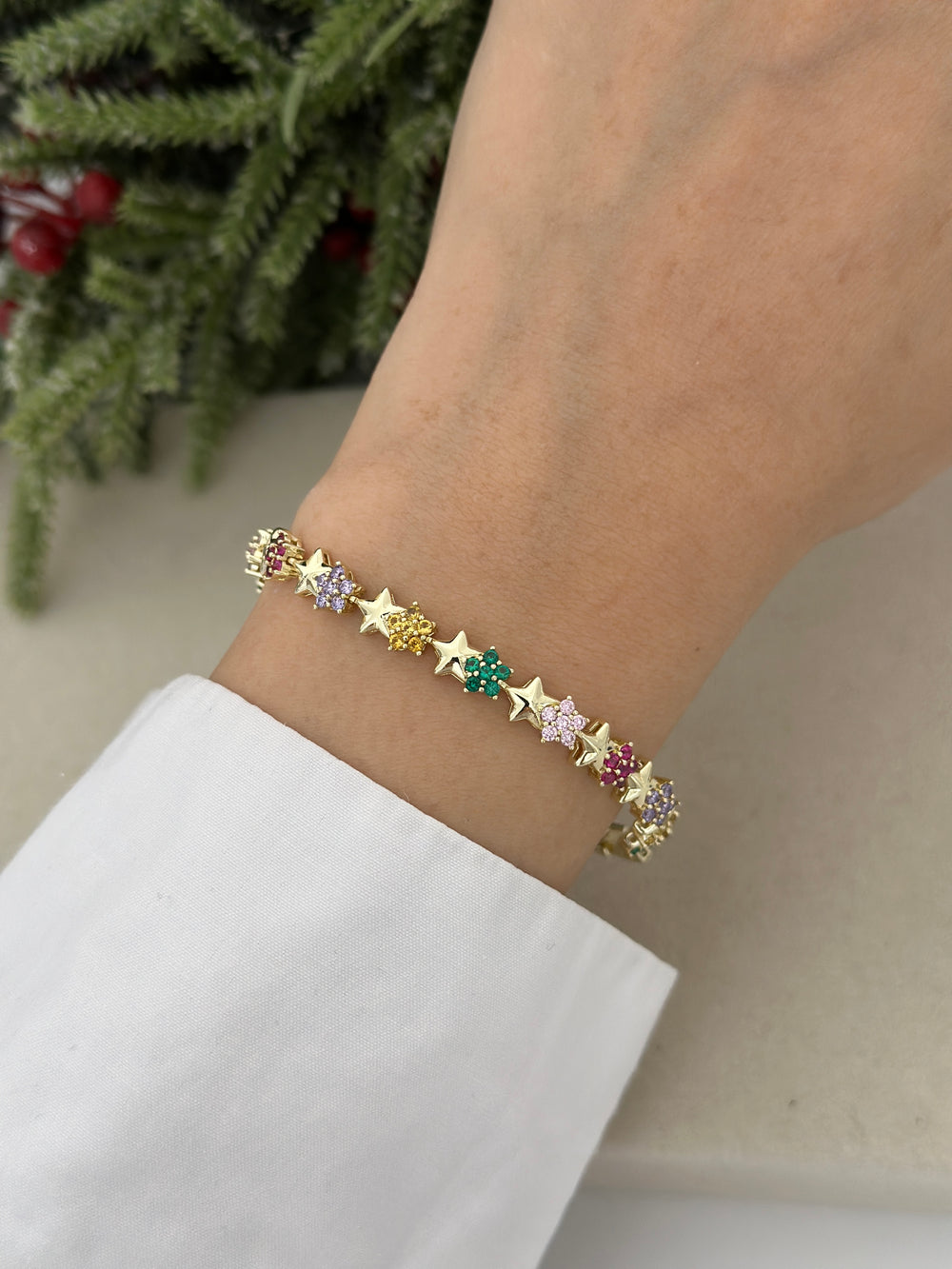 Vip Yıldız Aralıklı Bileklik