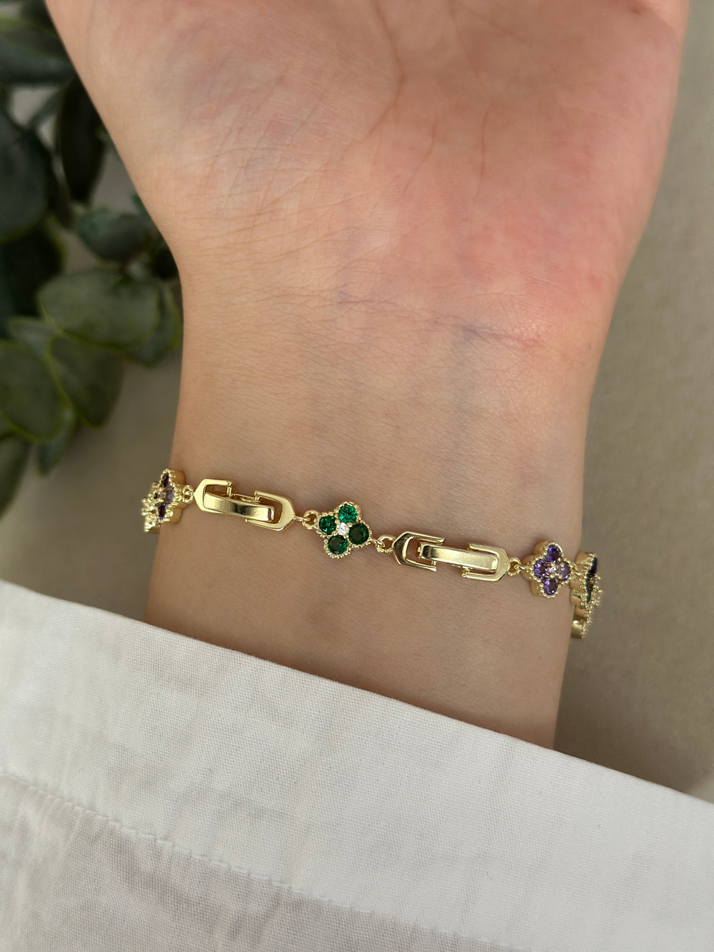 Renkli Çiçekli Vip Bileklik