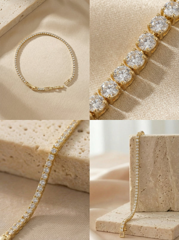 Gold İnce Su Yolu Bileklik