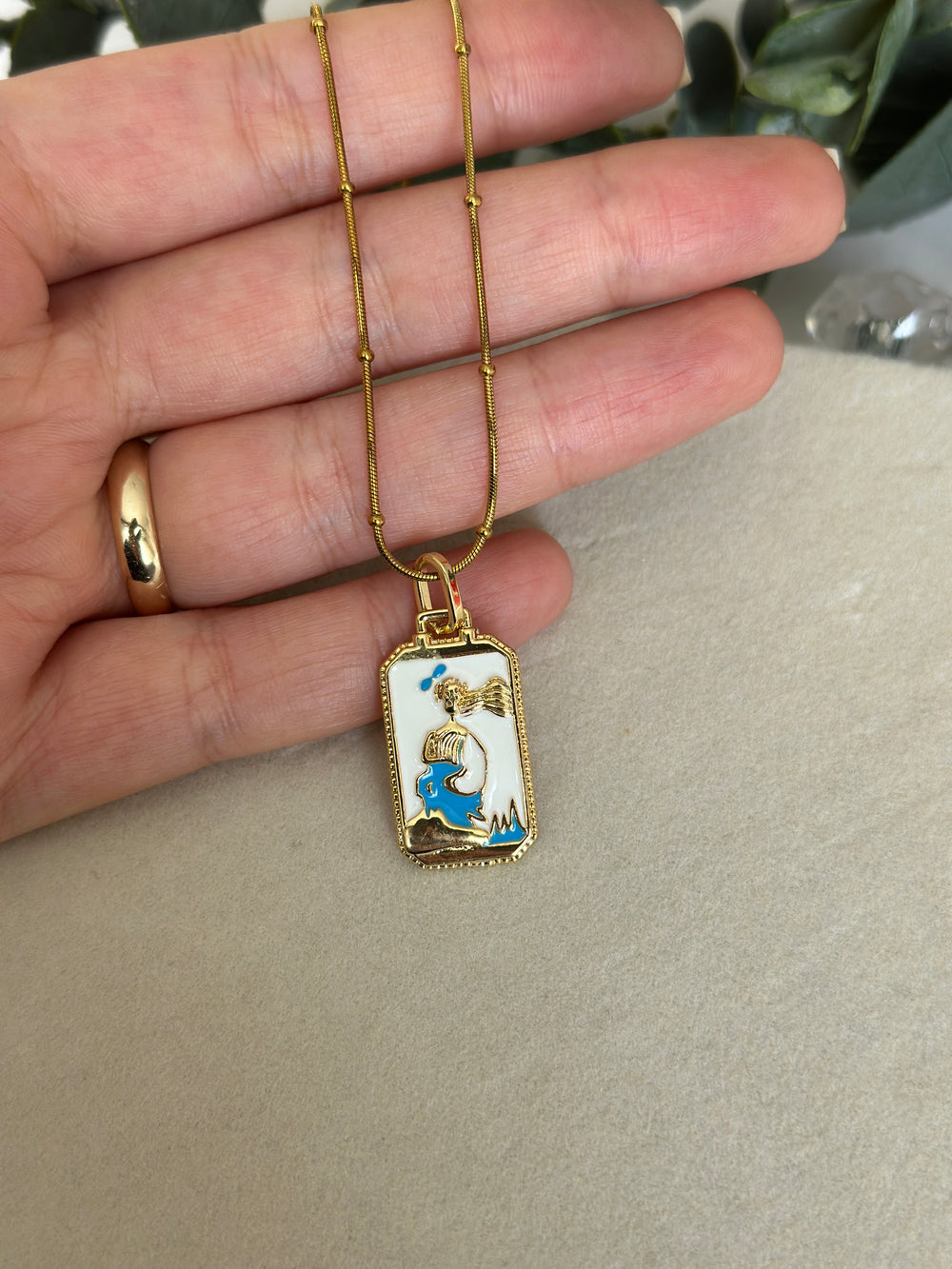 Çelik Deniz Kızı Plaka Kolye