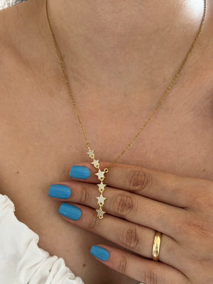 Gold Yıldızlı Y Kolye