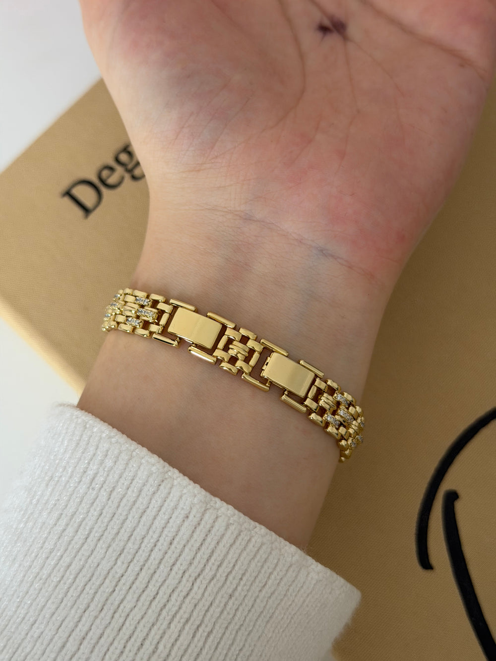 Taşlı Hasır Örme Bileklik