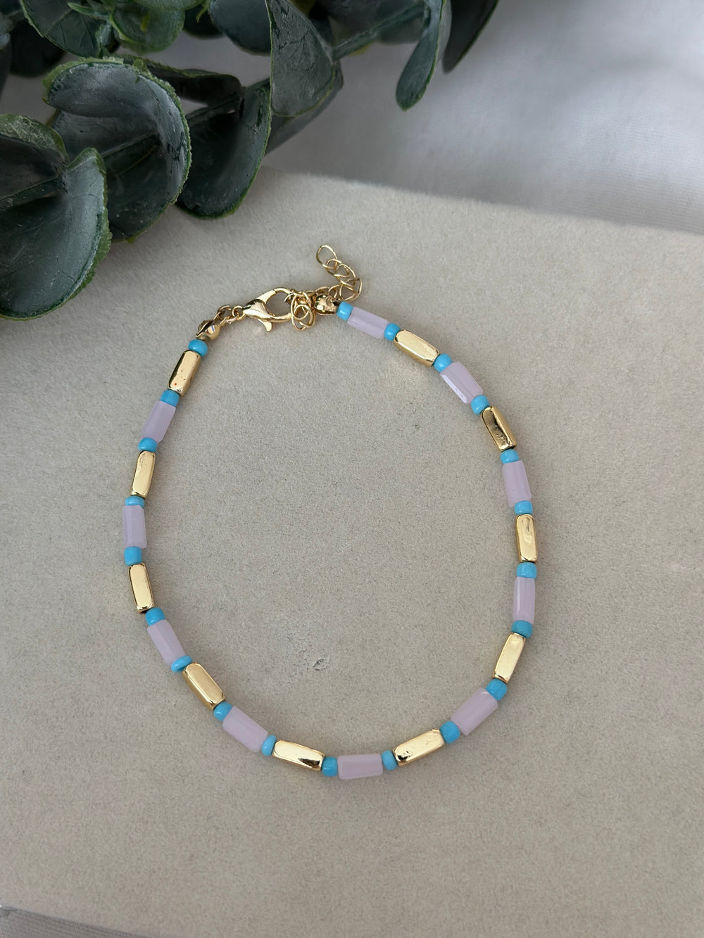 Mavi Boncuk Aralıklı Halhal