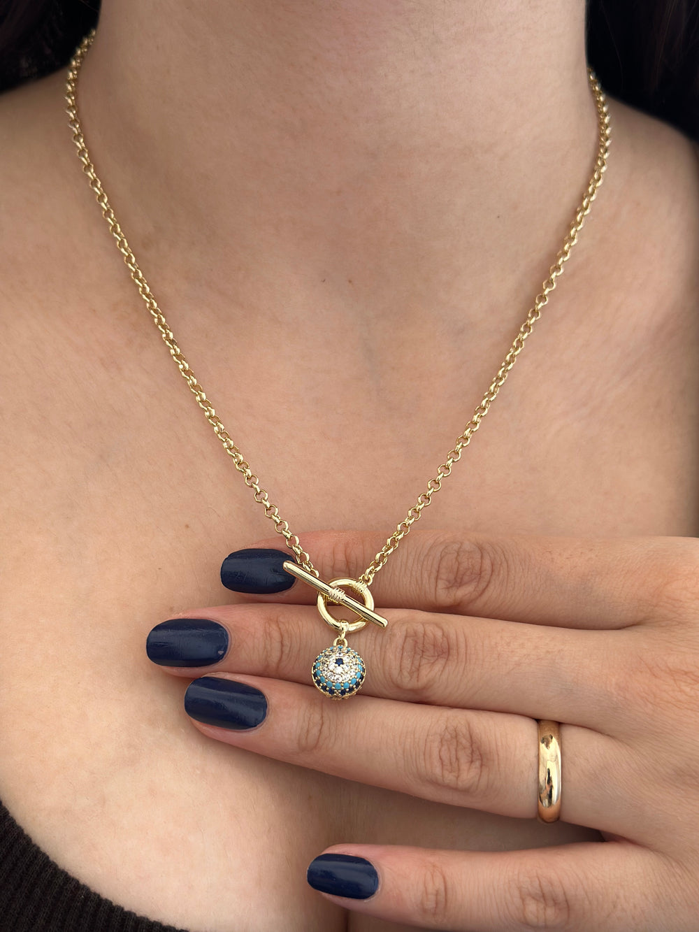 Dümen Kapatma Model Nazar Taşlı Kolye