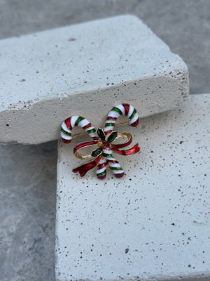 Çift Baston Fiyonk Detaylı Broş