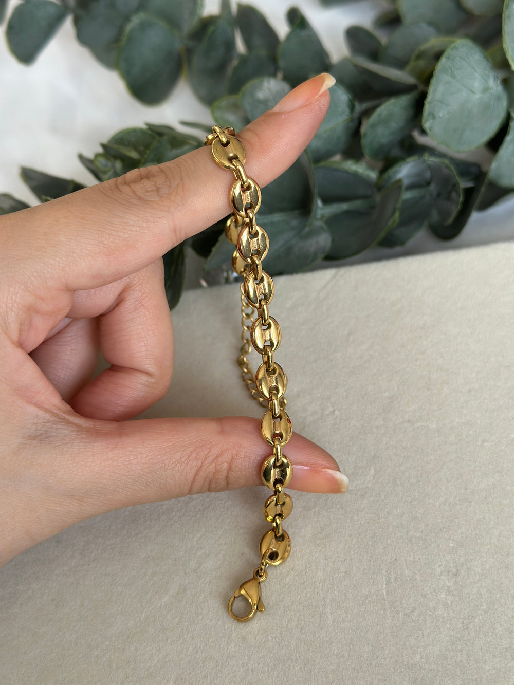 Çelik Düğme Bileklik