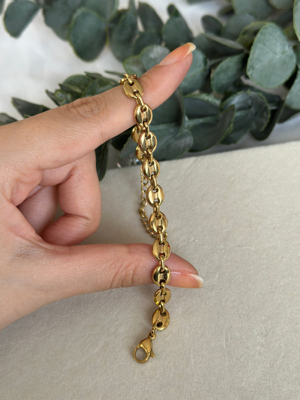 Çelik Düğme Bileklik