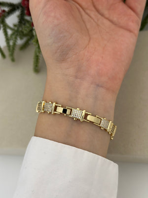 Kare İçi Taşlı Bileklik