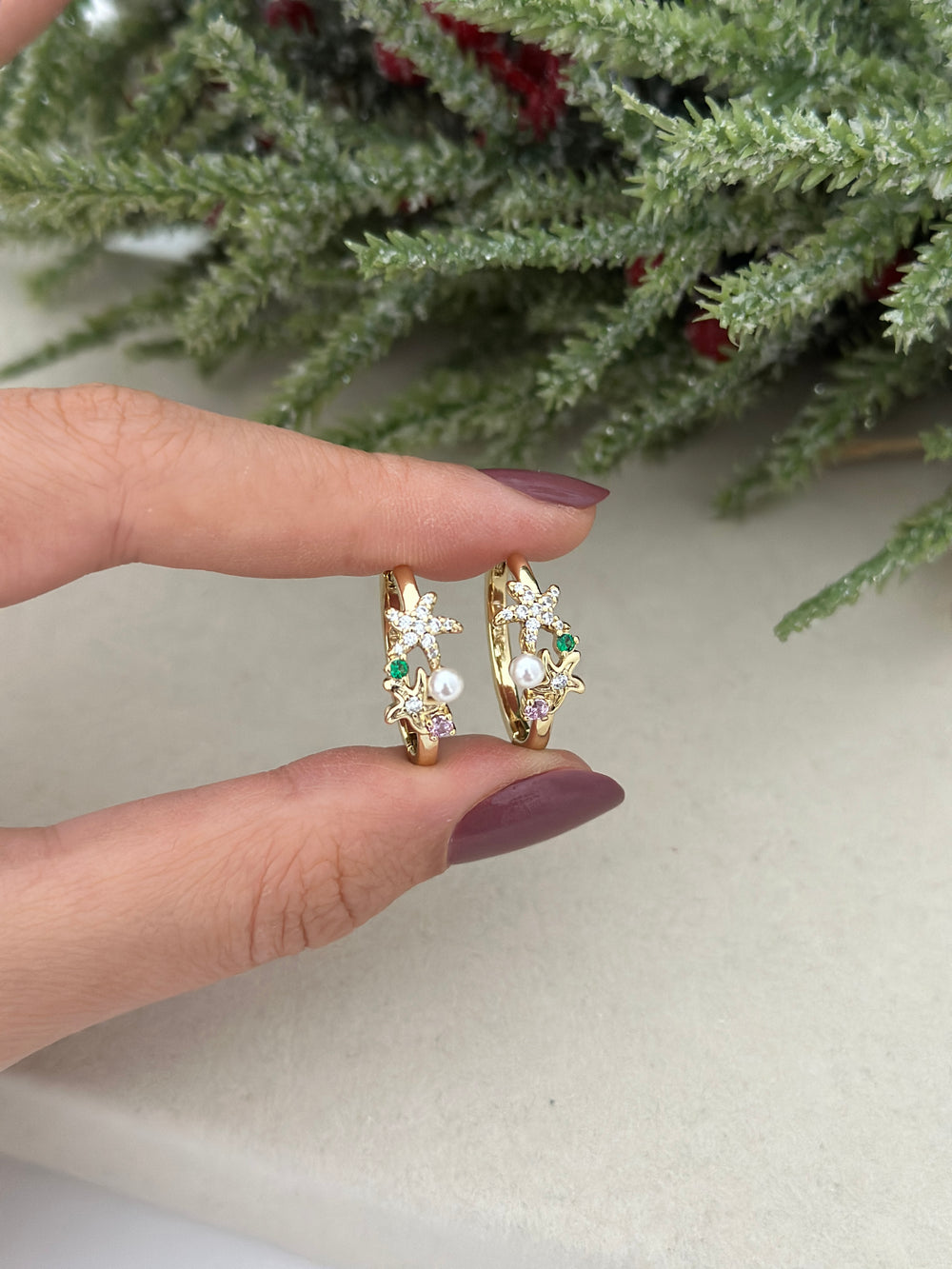 Deniz Yıldızı Halka Küpe