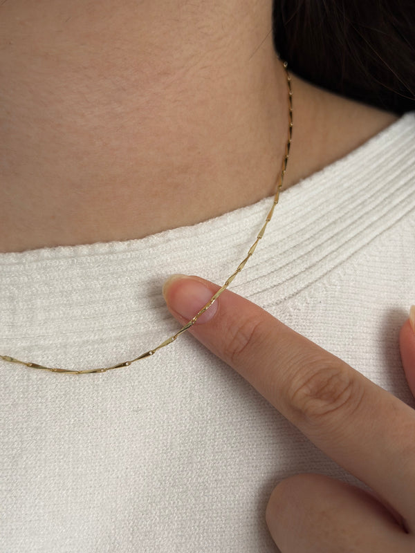 Düz Lea Zincir Kolye