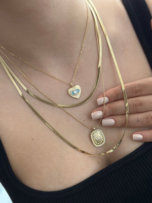 Mavi Kalp 4’lü Kolye