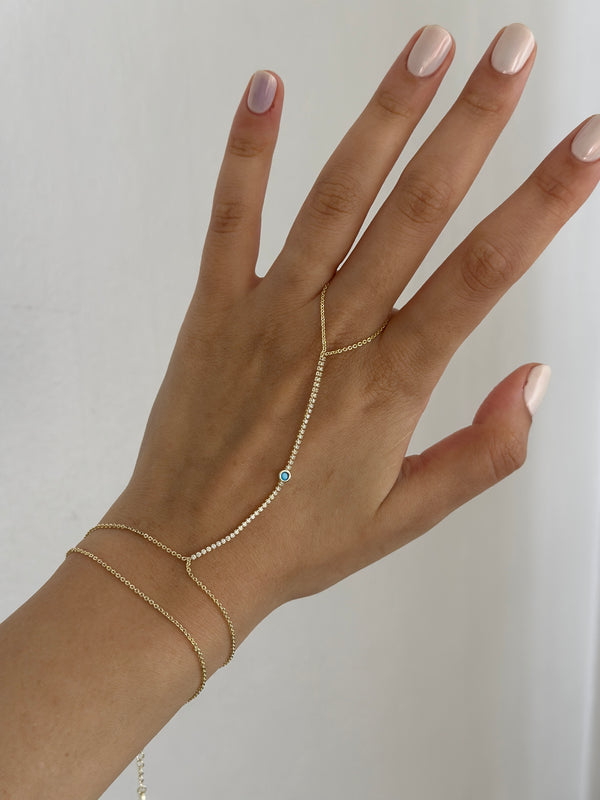 Gold Mavi Taş Detay Şahmeran