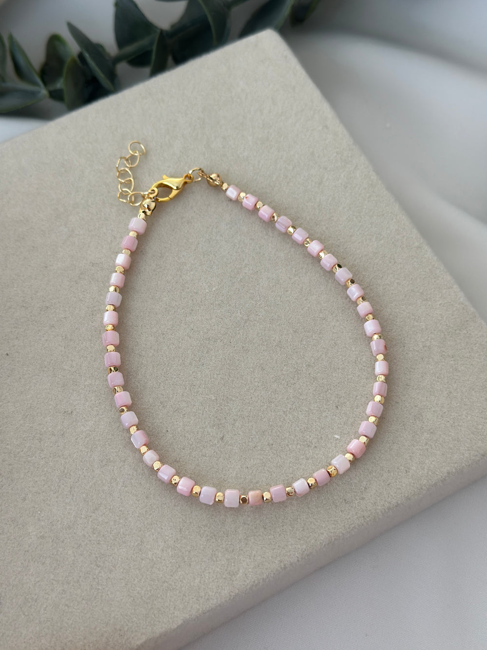 Pembe Doğal Taş Halhal