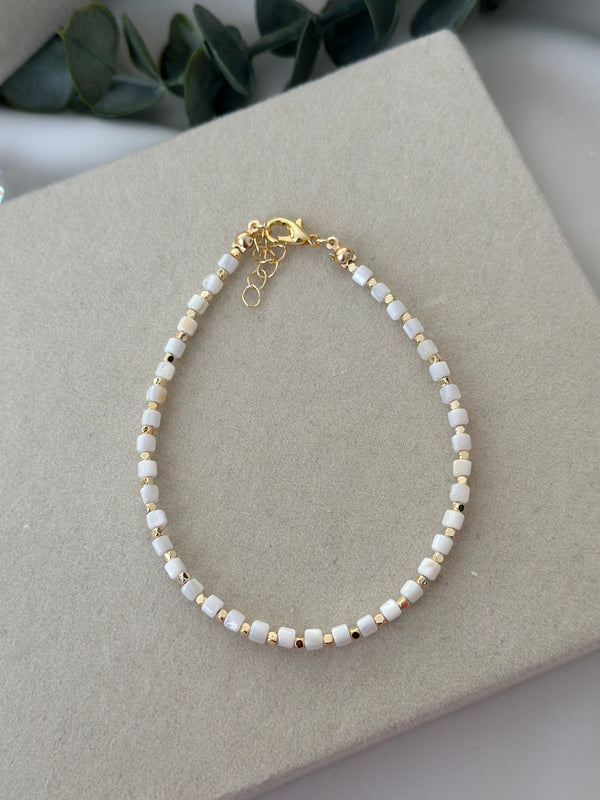 Beyaz Doğal Taş Halhal