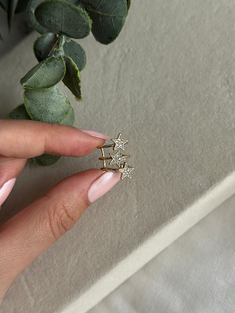 Yıldızlı Kıkırdak Küpe