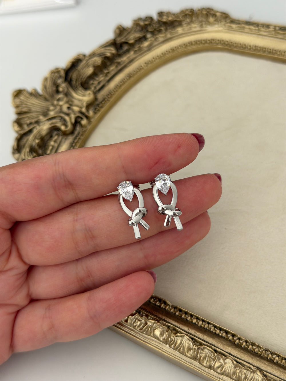 Silver Düğüm Küpe