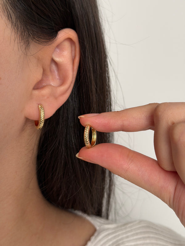 Deri Desen Halka Küpe